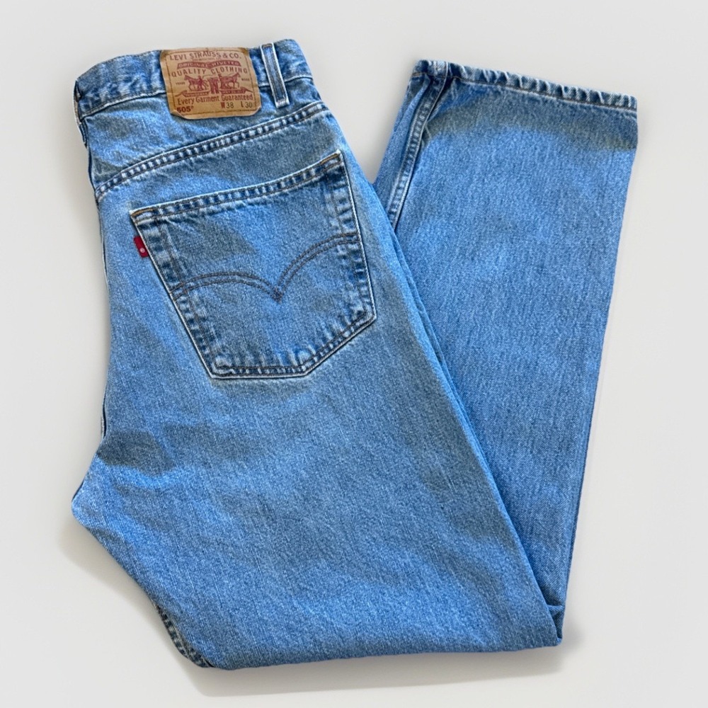 Vintage Levis 505 Jeans Mens 36 x 30 Denim Regular Fit Straight Leg 90s‎